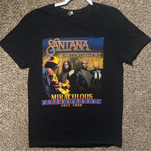Fruit of the Loom Black Santana Tour Tee - Picture 1 of 4